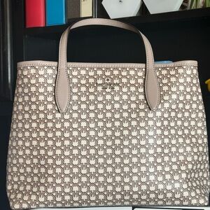 Kate Spade Beige and Brown Patterned Tote Bag